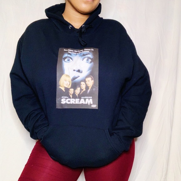 Tops - Scream Black Custom Hoodie